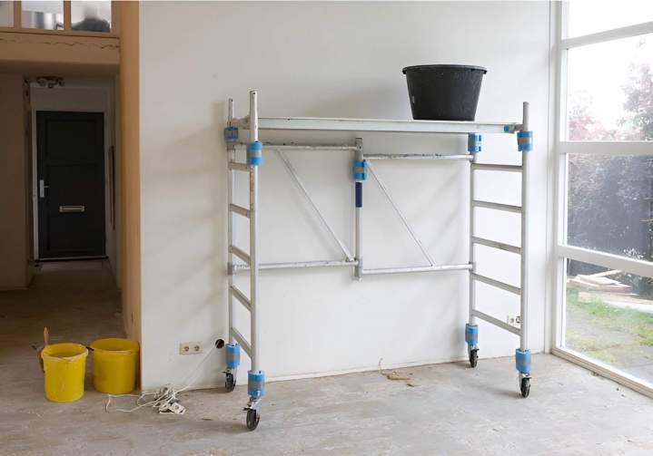 Travail en hauteur sur roulant